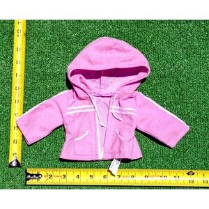 Pink Hoodie 18" Fibre Craft Jacket Coat Toy Doll Outfit Top MISSING Zipper GUC